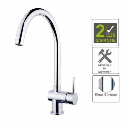 AQS Keukenmengkraan Cemal Chroom Boss & Wessing AQS Keukenmengkraan Cemal Chroom Boss & Wessing