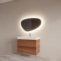 Badmeubelset BWS Riga Met Lako Wastafel Wit 80 cm Walnoot Boss & Wessing - thumbnail