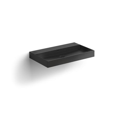 Clou New Wash Me Wastafel 70x42x8 cm Met 3 Voorbewerkte Kraangaten Zwart Mat Keramiek Clou Clou New Wash Me Wastafel 70x42x8 cm Met 3 Voorbewerkte Kraangaten Zwart Mat Keramiek Clou