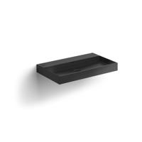 Clou New Wash Me Wastafel 70x42x8 cm Met 3 Voorbewerkte Kraangaten Zwart Mat Keramiek Clou - thumbnail