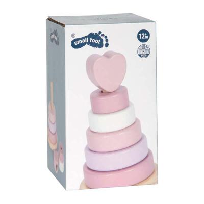 Small Foot - houten stapeltoren roze - 7dlg.