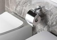 Toiletrolhouder Sapho X-Round 14.2x15 cm met Klep Chroom Sapho - thumbnail