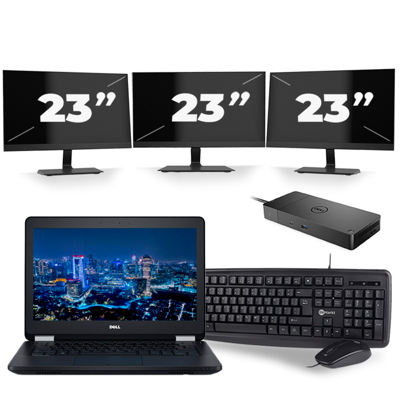 Dell Latitude E5270 - Intel Core i5-6e Generatie - 12 inch - 8GB RAM - 256GB SSD - Windows 11 + 3x 23 inch Monitor Dell Latitude E5270 - Intel Core i5-6e Generatie - 12 inch - 8GB RAM - 256GB SSD - Windows 11 + 3x 23 inch Monitor