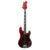 Lakland Skyline 44-64 Custom Candy Apple Red Gloss elektrische basgitaar - thumbnail