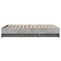 Bedframe bewerkt hout betongrijs 140x190 cm - thumbnail