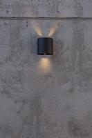 Lutec Zwarte wandlampGemini Beams rond design - 5104006012 - thumbnail