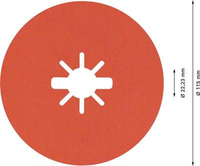 Bosch Accessories 2608621821 Fiberschijf Diameter 115 mm Korrelgrootte (num)=60 25 stuk(s)