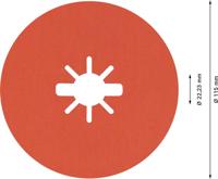 Bosch Accessories 2608621821 Fiberschijf Diameter 115 mm Boordiameter 22.23 mm 25 stuk(s) - thumbnail