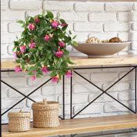 Fuchsia Kunst Hangplant Paars 45cm - thumbnail