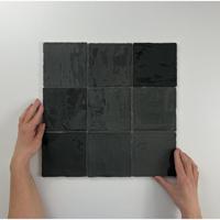 Moos Anthracite glans handvorm 13x13 - thumbnail