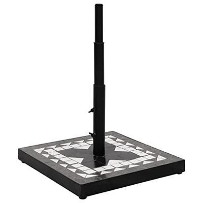Parasolvoet vierkant 12 kg zwart en wit