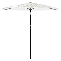 Parasol met stalen paal 223x223x213 cm wit - thumbnail
