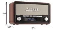 UNIVERSUM DR 350-21 Radio DAB+, VHF (FM) AUX, Bluetooth Wekfunctie Bruin - thumbnail
