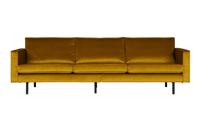 WOOOD Bank 3-zits 'Rodeo' Velvet, 277cm, kleur Oker - thumbnail