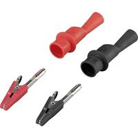 VOLTCRAFT MSK-111 Krokodillenklem Bus 2 mm CAT III 1000 V, CAT IV 600 V Zwart, Rood - thumbnail