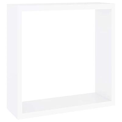 VidaXL Wandschappen kubus 3 st mdf wit VidaXL Wandschappen kubus 3 st mdf wit