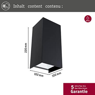 Paulmann 94325 LED-wandlamp LED Antraciet