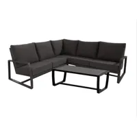 Hoekbank Mauritius zonder center met salontafel - thumbnail