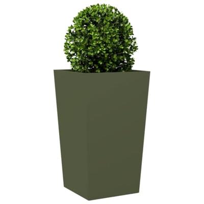 VidaXL Plantenbak 45x45x75 cm staal olijfgroen VidaXL Plantenbak 45x45x75 cm staal olijfgroen