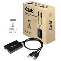 club3D CAC-1010-A DisplayPort / DVI Adapter [1x DisplayPort stekker, USB-A - 1x DVI-bus 24+1-polig] Zwart 60 cm - thumbnail