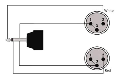 Procab CLA712/3 verloopkabel 1x Mini-jack naar 2x XLR male 3m