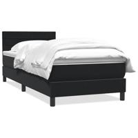 Boxspring met matras fluweel zwart 90x210 cm - thumbnail