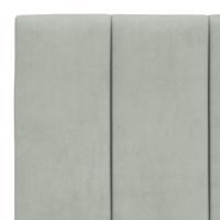 Bed met matras fluweel lichtgrijs 120x200 cm - thumbnail