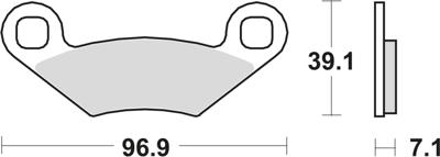 TRW remblokken "mcb 619 brake pad mcb 619 organic standard