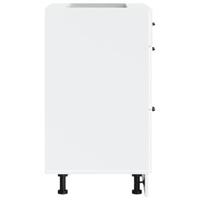 Keuken onderkast Kalmar bewerkt hout wit - thumbnail