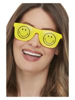 Smiley Rave Glasses Yellow - thumbnail