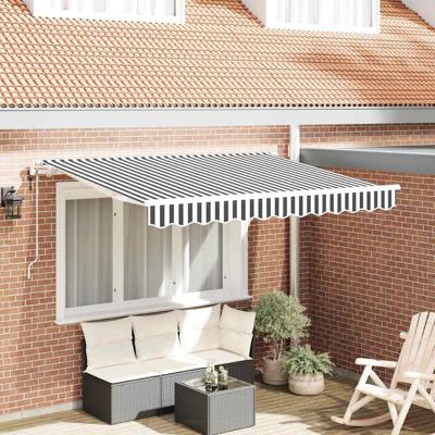 VidaXL Inklapbaar zonnescherm antraciet 350 x 200 cm stof VidaXL Inklapbaar zonnescherm antraciet 350 x 200 cm stof
