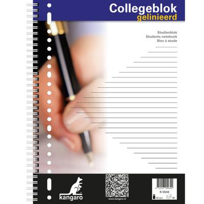 Kangaro Collegeblok a4 lijn 23r 80 blad 5 stuks
