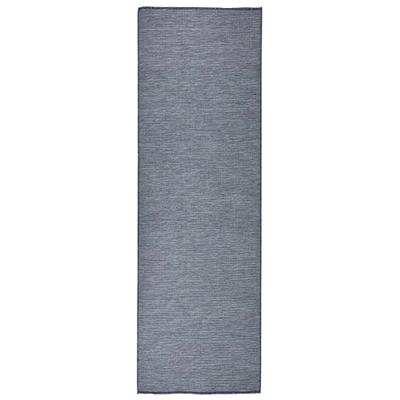 VidaXL Buitenkleed platgeweven 80x250 cm blauw