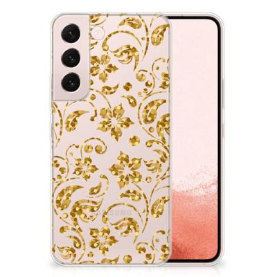 Samsung Galaxy S22 | TPU Case | Gouden Bloemen Samsung Galaxy S22 | TPU Case | Gouden Bloemen