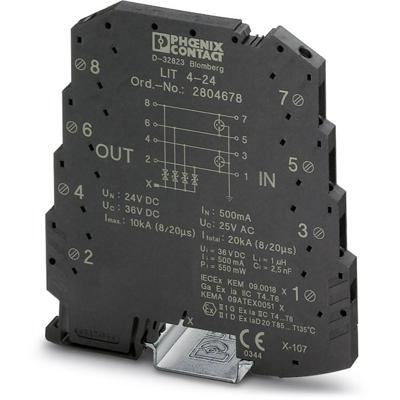 Phoenix Contact 2804678 LIT 4-24 Overspanningsveilige afleider Set van 10 stuks Overspanningsbeveiliging voor: Verdeelkast 0.25 kA 10 stuk(s) Phoenix Contact 2804678 LIT 4-24 Overspanningsveilige afleider Set van 10 stuks Overspanningsbeveiliging voor: Verdeelkast 0.25 kA 10 stuk(s)