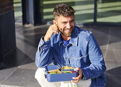 Rosti Mepal lunchbox Bento Large 17 x 25,5 x 6,5 cm donkerblauw Rosti Mepal lunchbox Bento Large 17 x 25,5 x 6,5 cm donkerblauw