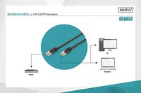 Digitus DB-160144-030-S RJ45 Netwerkkabel, patchkabel CAT 6 S/FTP 3.00 m Zwart Halogeenvrij, Verdraaide paren 1 stuk(s) - thumbnail