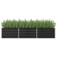 VidaXL Plantenbak verhoogd 240x80x45 cm gegalvaniseerd staal antraciet - thumbnail