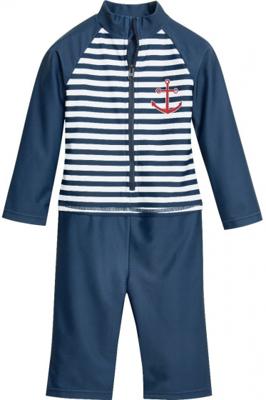 Playshoes zwempak lange mouw Anker Marine Wit-98-104