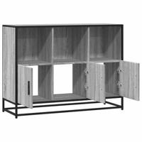 Dressoir 100x35x76 cm bewerkt hout grijs sonoma eikenkleurig - thumbnail