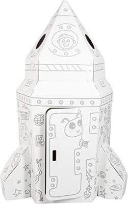 Small Foot kartonnen speelhuis raket, 105x105x169cm