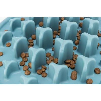 TRIXIE VOERMAT SLOWFEEDING PILLARS TPE BLAUW 35X35 CM