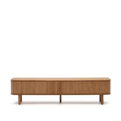 Kave Home TV-meubel 'Mailen' Essenhout, 200cm, kleur Naturel Kave Home TV-meubel 'Mailen' Essenhout, 200cm, kleur Naturel