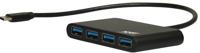PORT Designs 900123 USB-C (USB 3.2 Gen 2) multiport hub 4 poorten Zwart - thumbnail