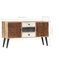Dressoir 118x30x62 cm massief mangohout - thumbnail