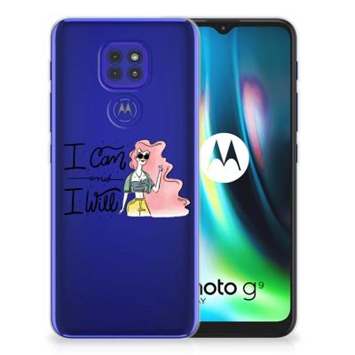 Motorola Moto G9 Play | E7 Plus Telefoonhoesje met Naam i Can Motorola Moto G9 Play | E7 Plus Telefoonhoesje met Naam i Can