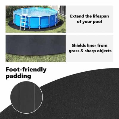 VidaXL Zwembad grondzeil zwart ø 366 cm niet-geweven stof