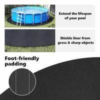 VidaXL Zwembad grondzeil zwart ø 366 cm niet-geweven stof - thumbnail
