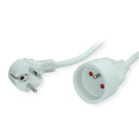 VALUE Stroom verlengkabel met aarde, 230VAC, UTE versie, wit, 10 m - thumbnail