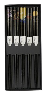 Zwarte Eetstokjes Set - Tokyo Design Studio - 5 paar